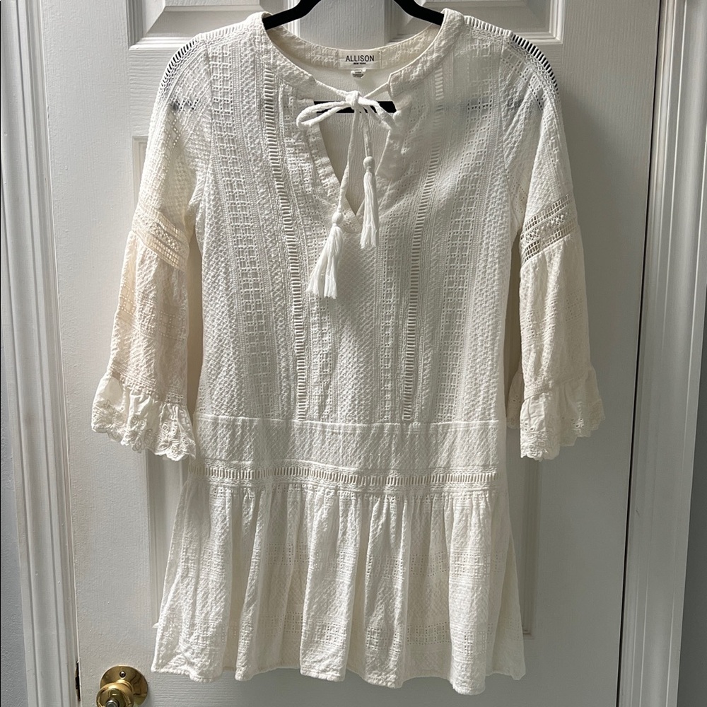 Allison New York White Lace Women Dress